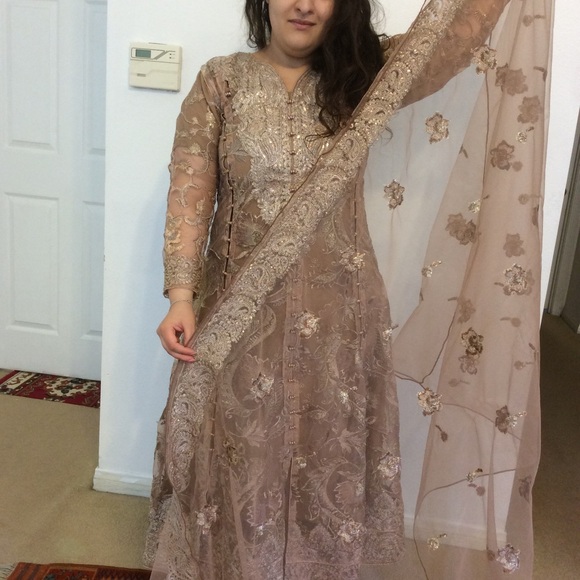 Pakistani Indian Suit Dress Anarkali 4 Piece - Picture 2 of 8